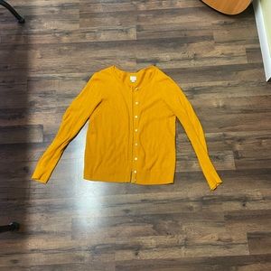 mustard yellow cardigan